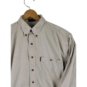 Vintage Chaps Ralph Lauren‎ Dress Shirt Men's XL 26 32/33 Khaki Button Up